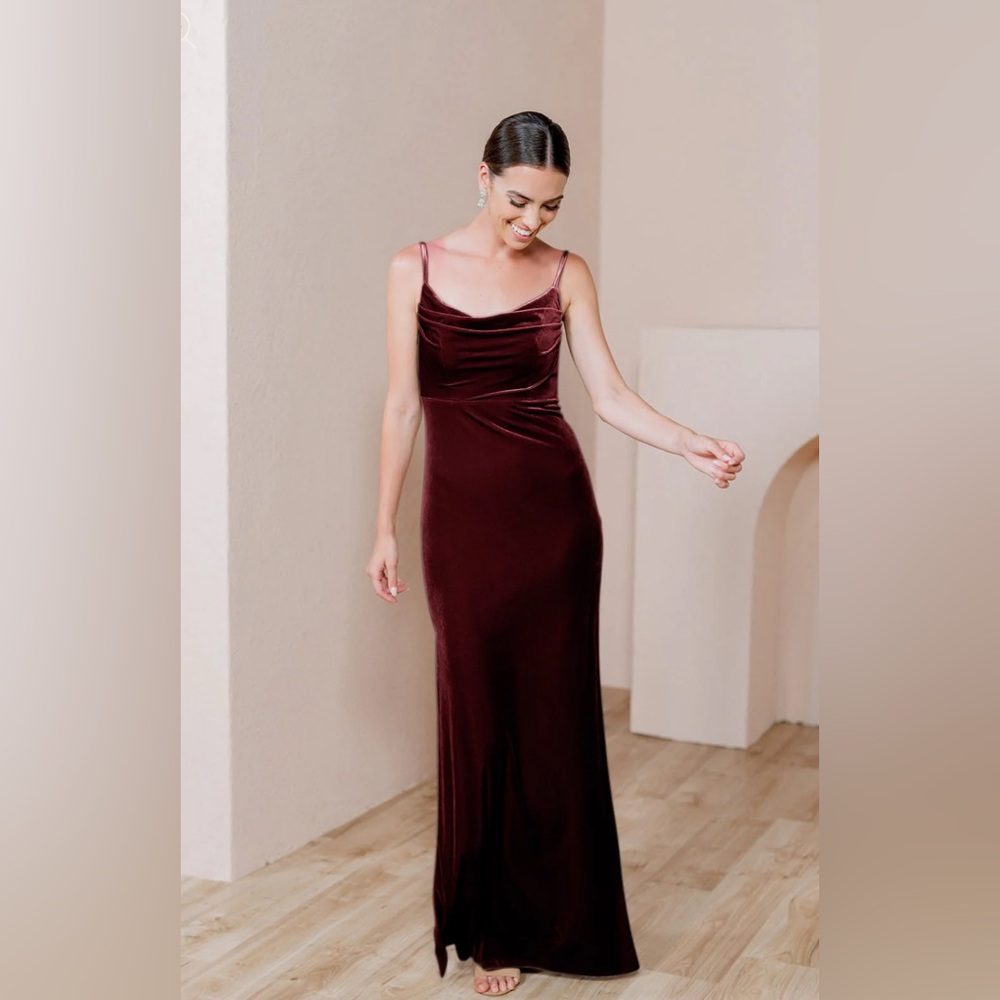 Elegant Burgundy Velvet Dress